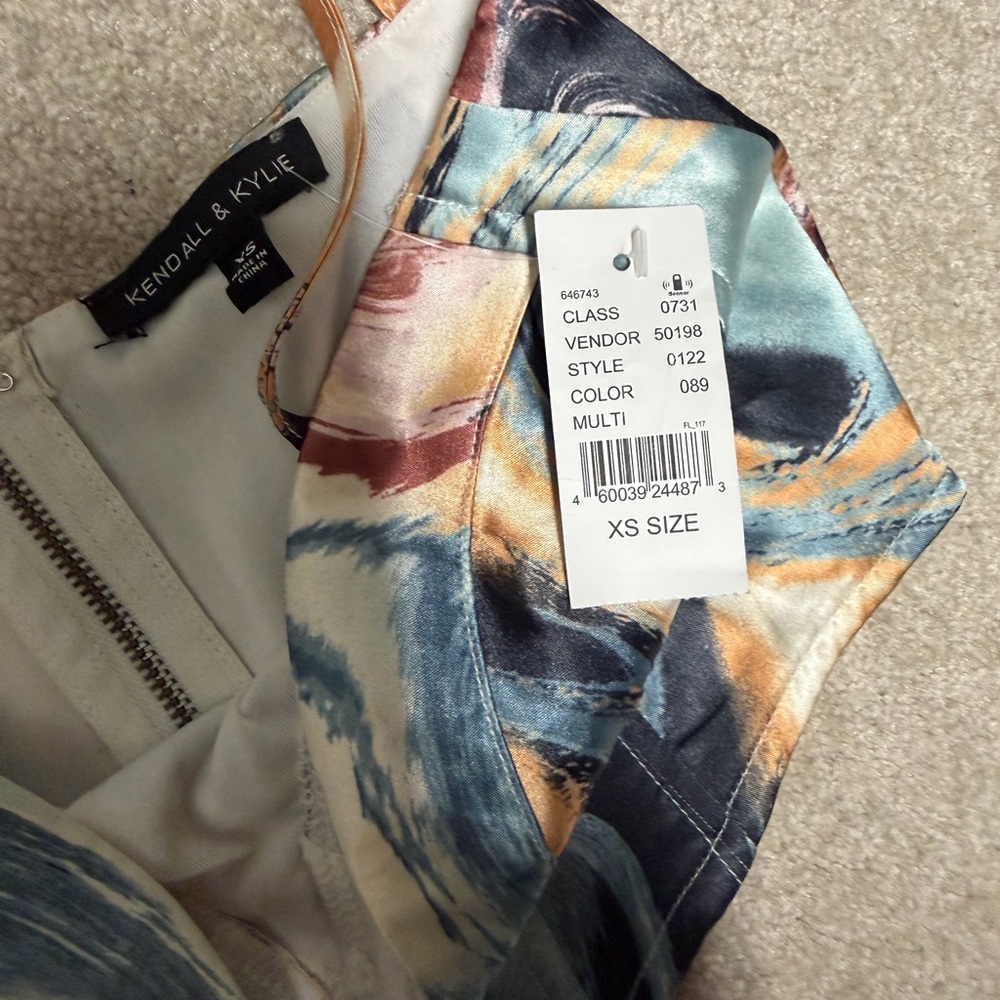 Kendall & Kylie Blue and Orange Crop Top